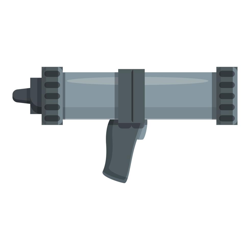 icono de pistola de calafateo de silicona aislante, estilo de dibujos animados vector