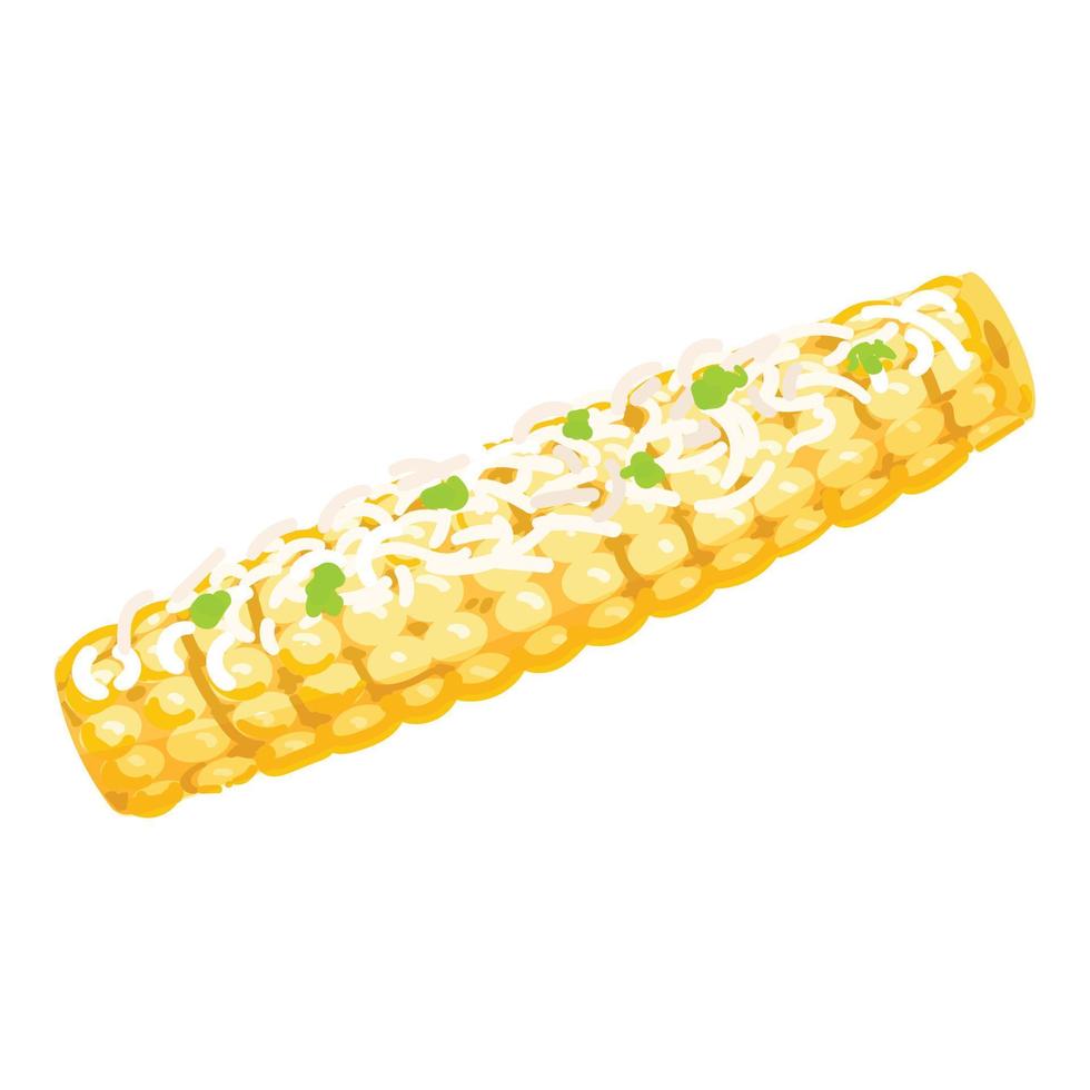 Mexican corn icon cartoon vector. Spicy food vector