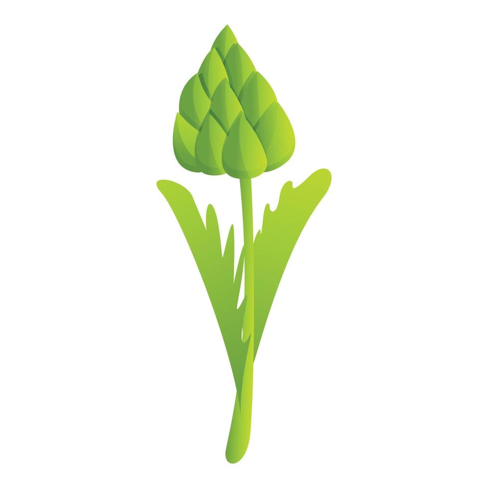 Artichoke plant icon, cartoon style vector