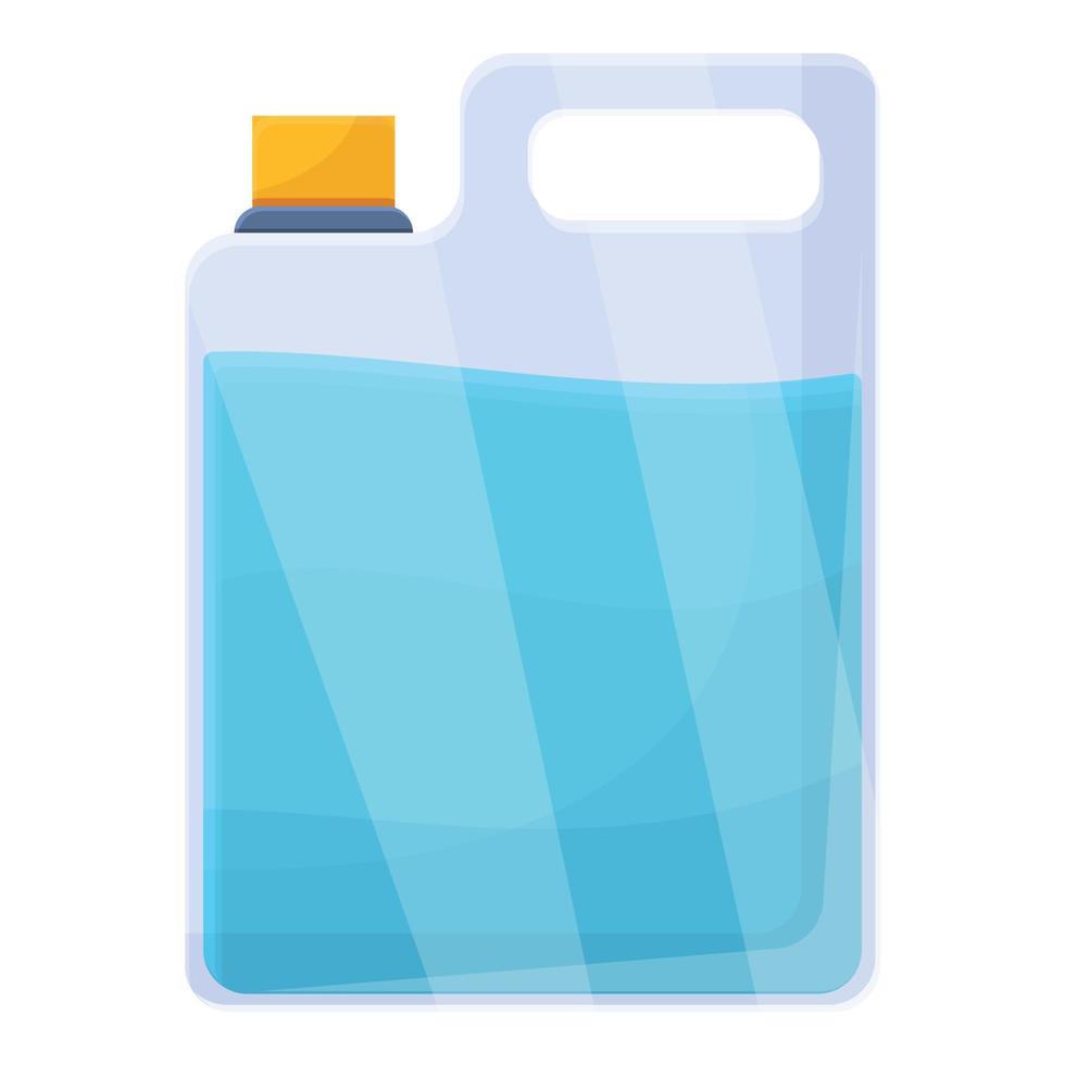 Canister with water icon, cartoon style vector