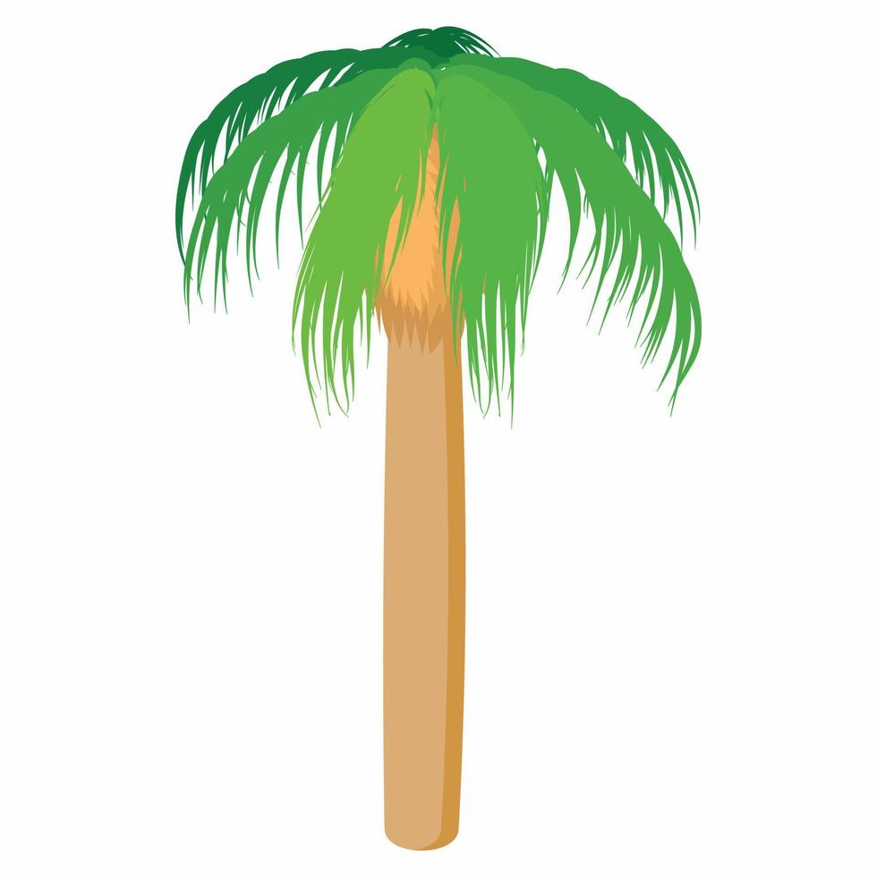 icono de palmera, estilo de dibujos animados vector