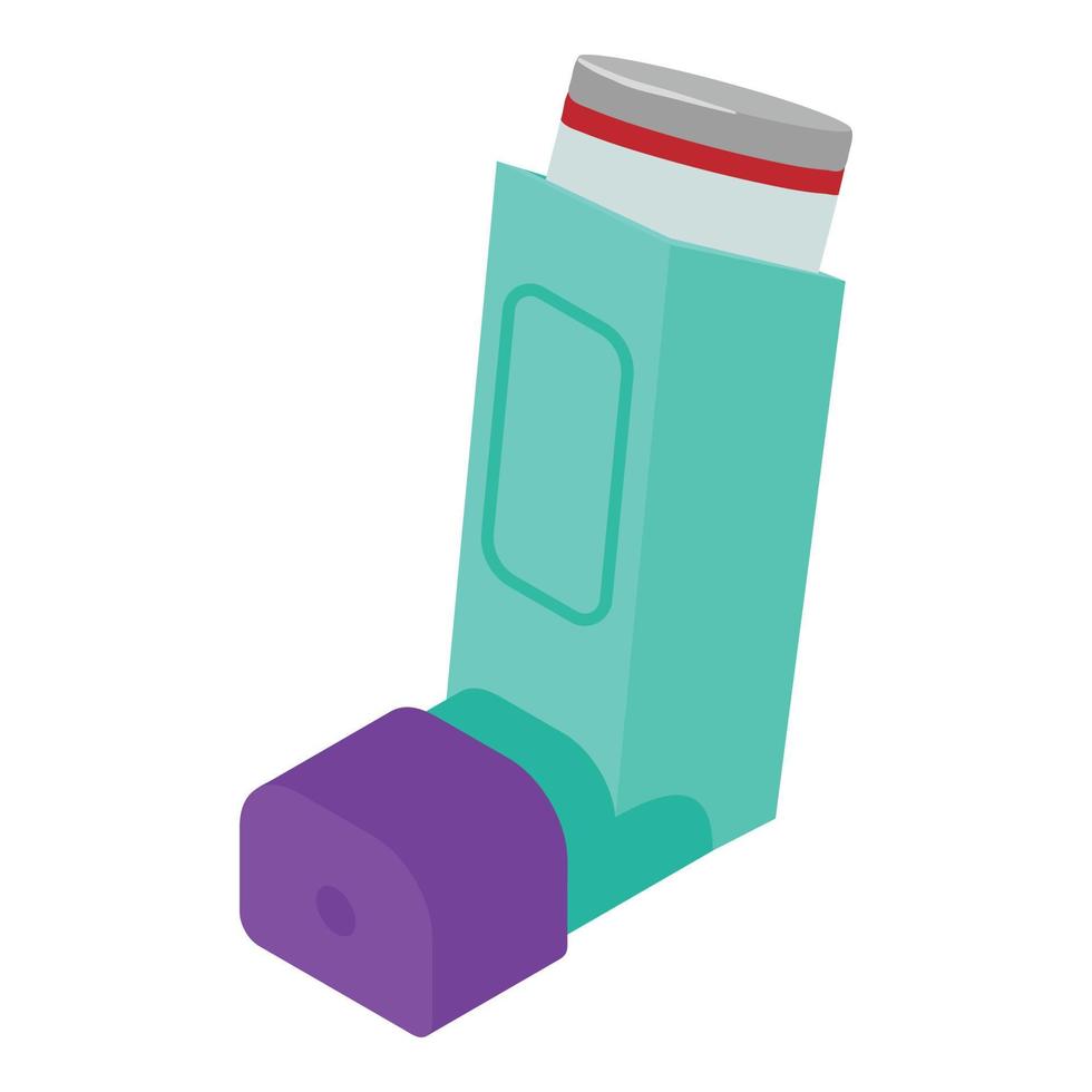 Breath inhaler icon, isometric style vector