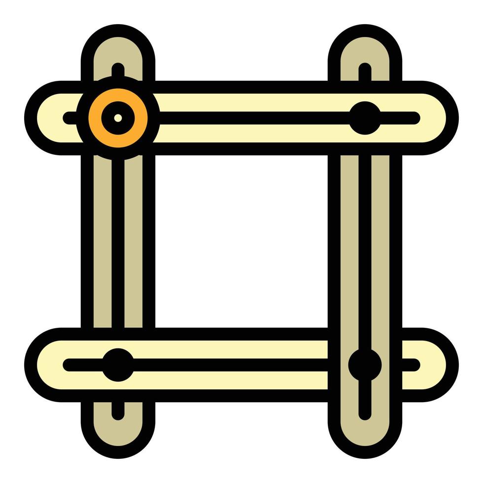 Architect square icon, outline style vector
