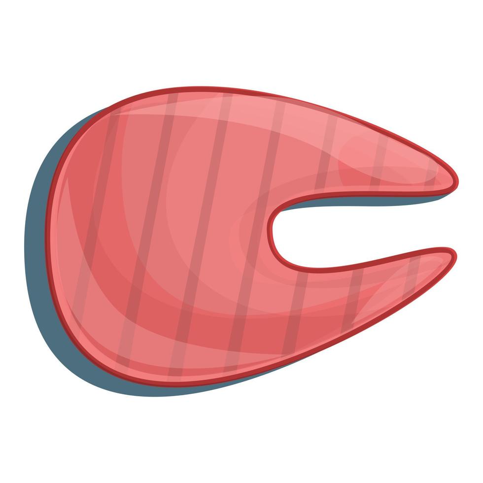 Roasted fish icon, cartoon and flat style vector