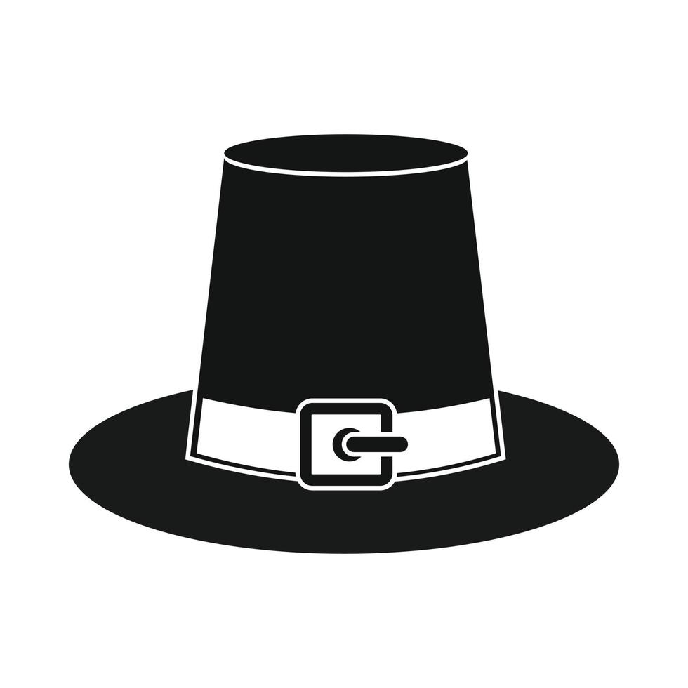 Gorgeous pilgrim hat icon vector