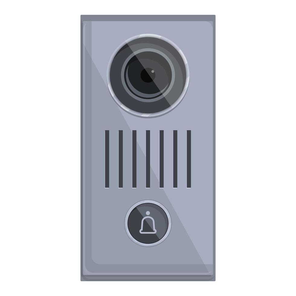 Intercom house icon cartoon vector. Video door vector
