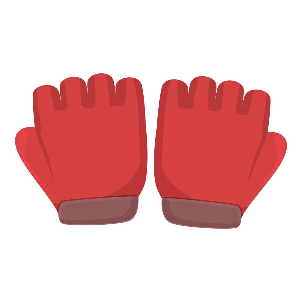 vector de dibujos animados de icono de guantes de deporte rojo. diseño de seguridad