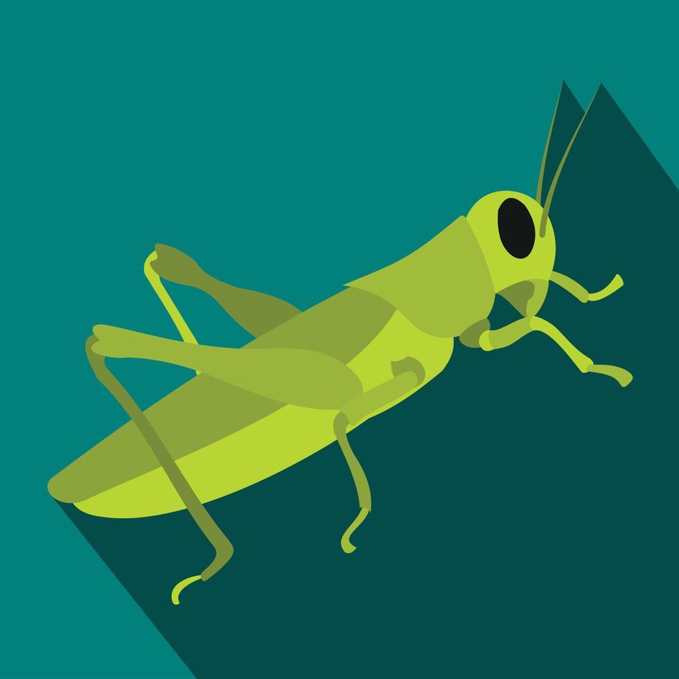 icono de saltamontes en estilo plano vector