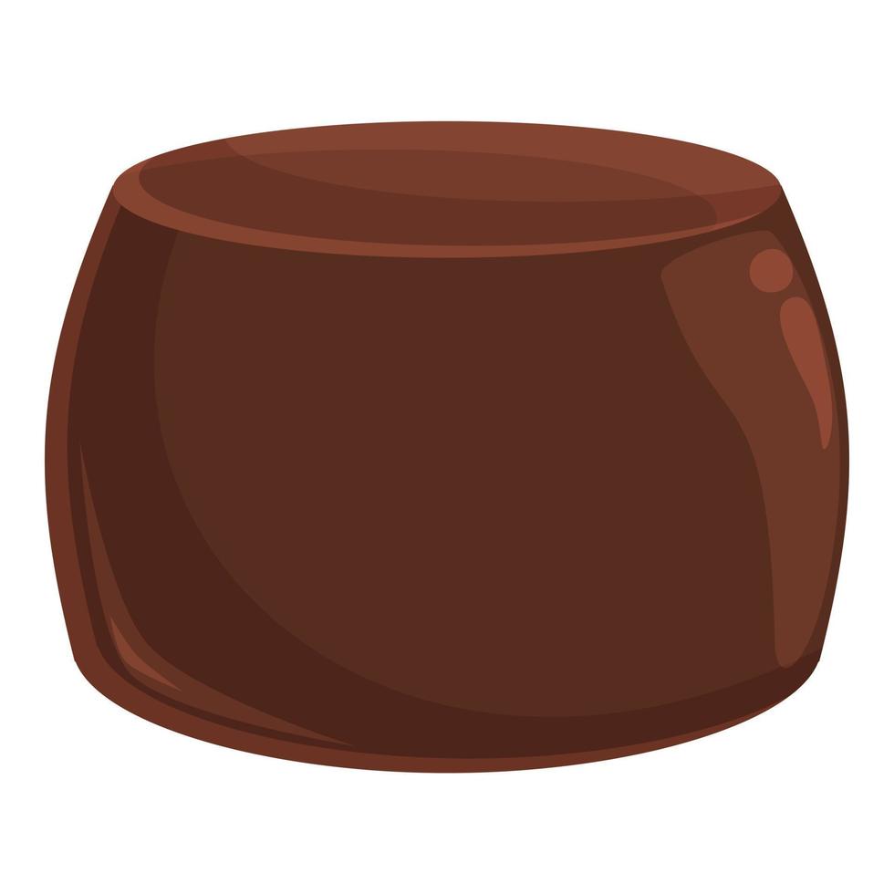 vector de dibujos animados de icono de cacao oscuro. pieza de caramelo