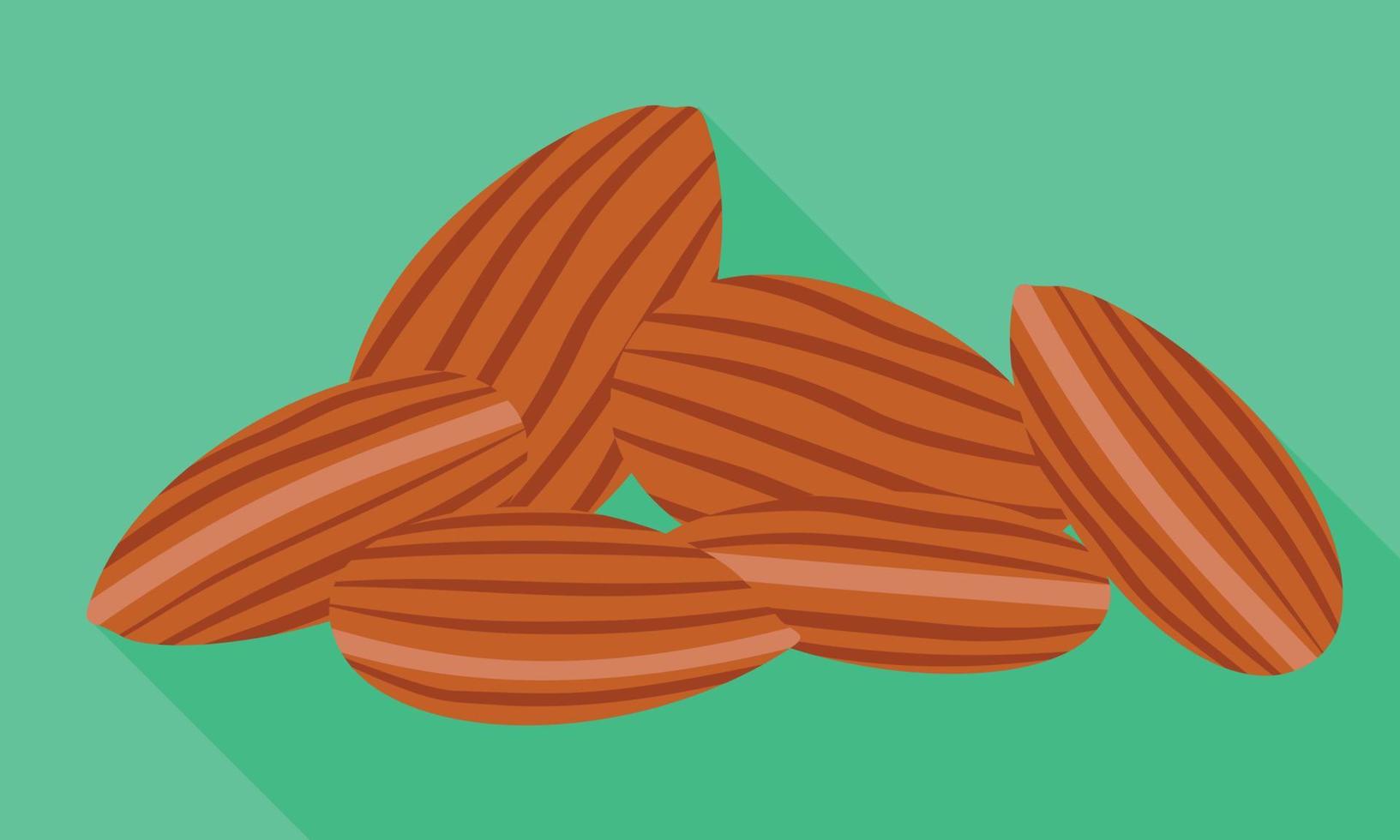 Almond bunch icon, flat style vector