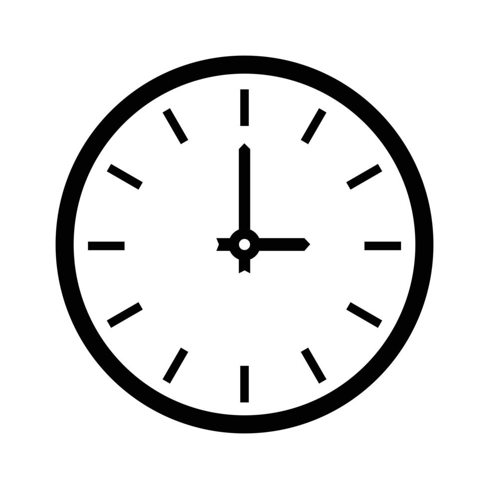 icono de reloj simple vector