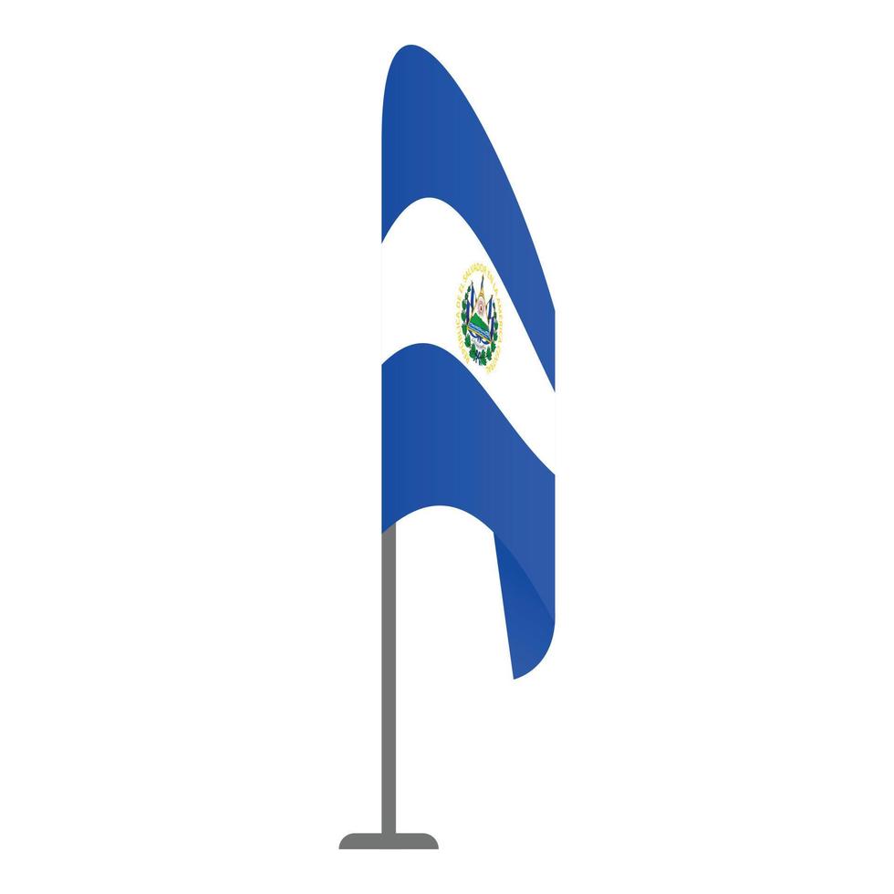 El Salvador desktop flag icon cartoon vector. Emblem map vector