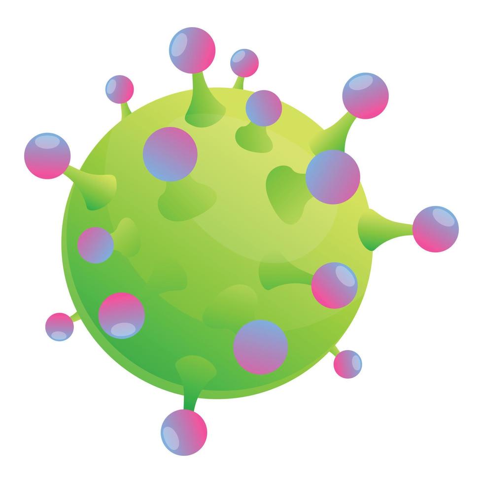 Virus icon, cartoon style vector