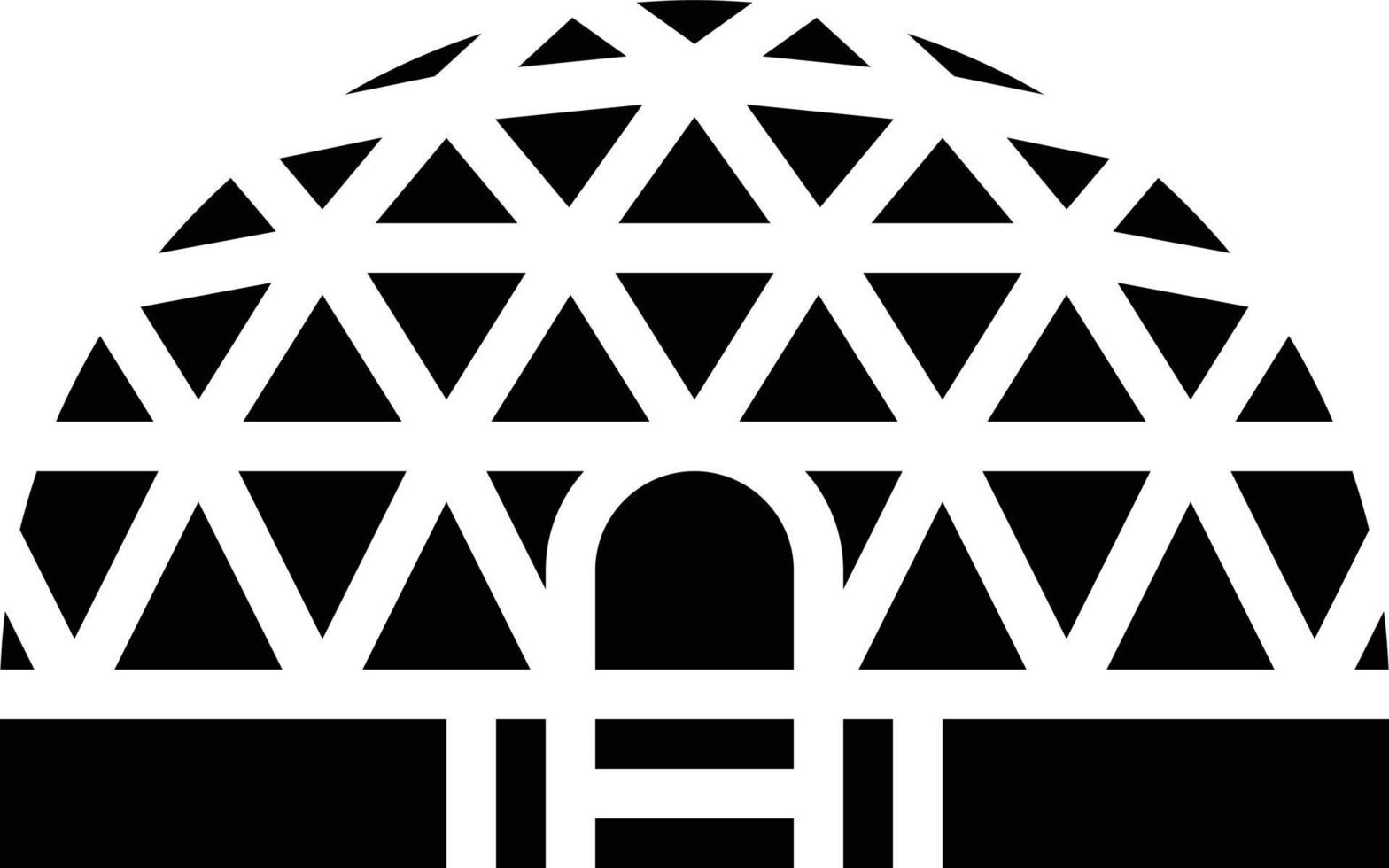 dome sphere space ball building - solid icon vector