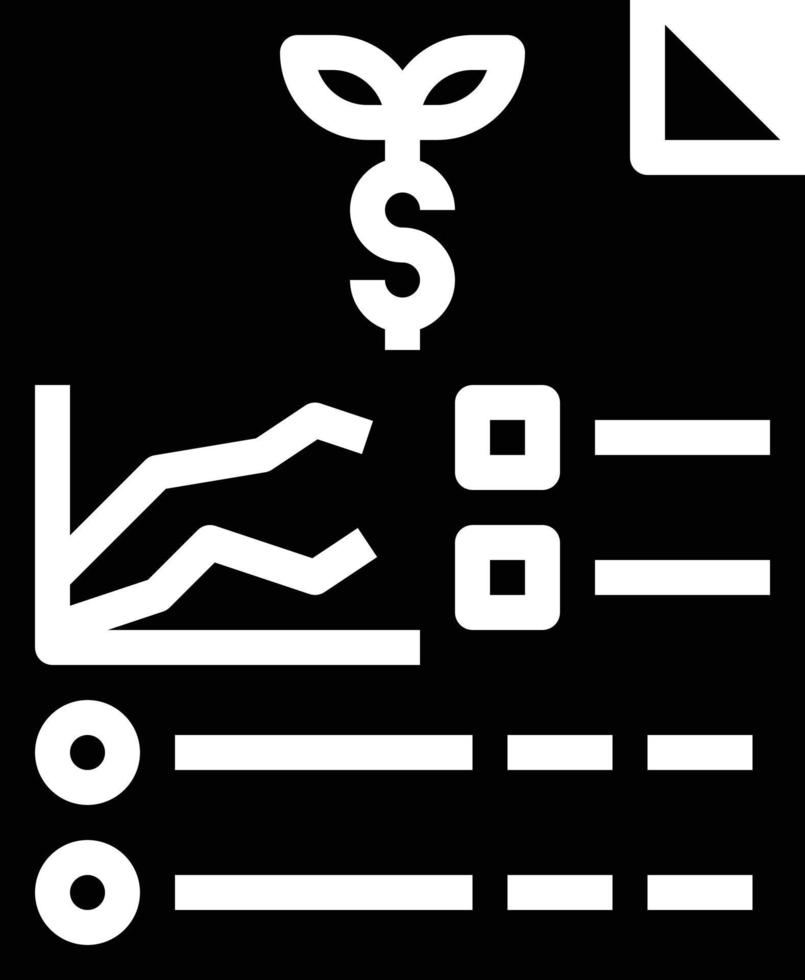 gráfico de crecimiento de las estadísticas de inversión del plan - icono sólido vector