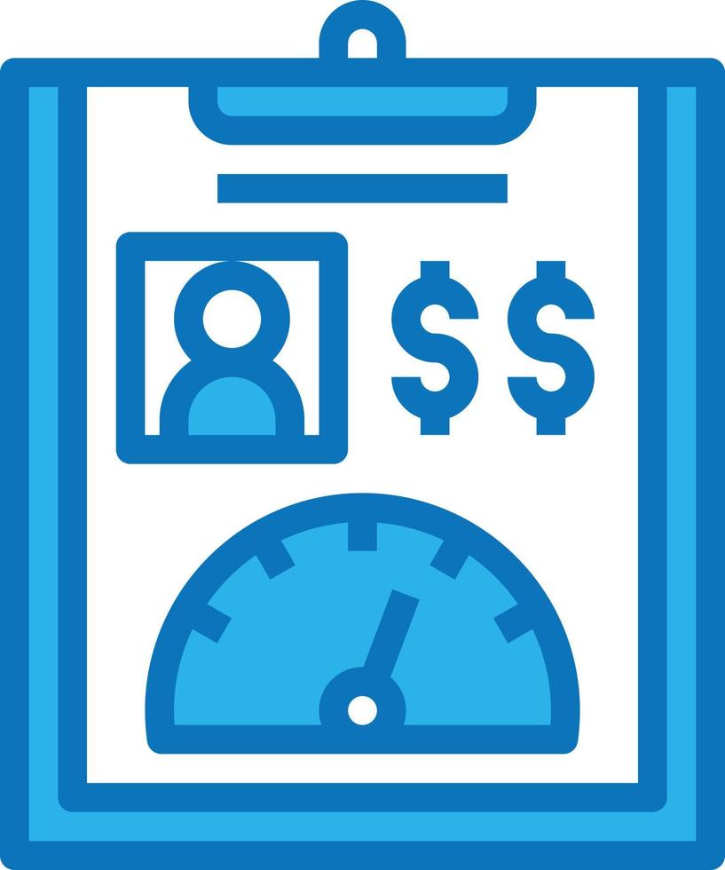 report credit analytic profile banking - blue icon vector
