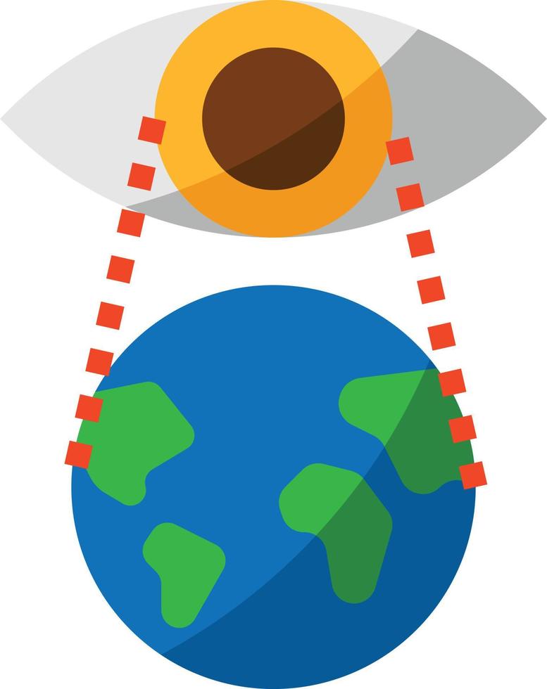 vision eye world creative - flat icon vector