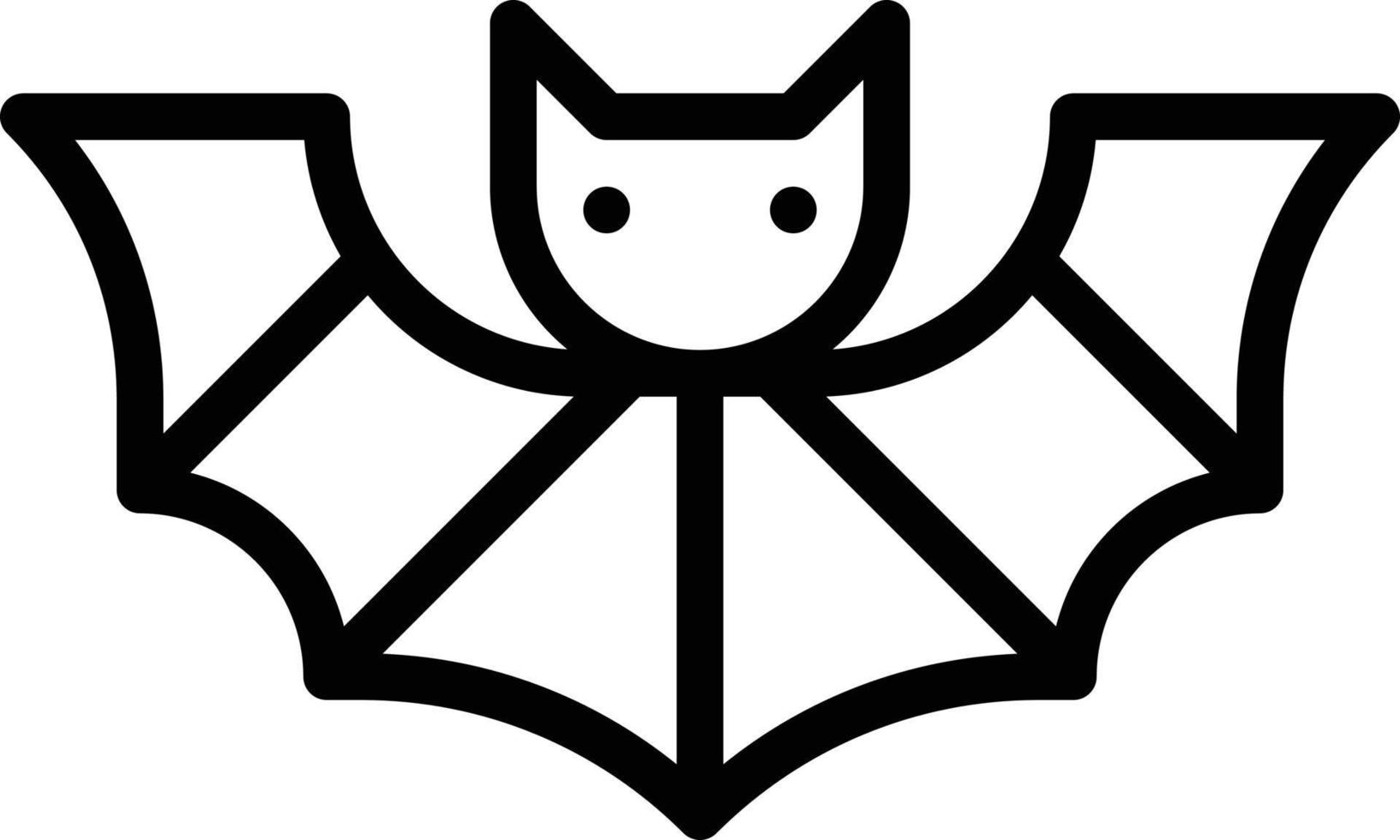 bat vampire dracula animal halloween - outline icon vector