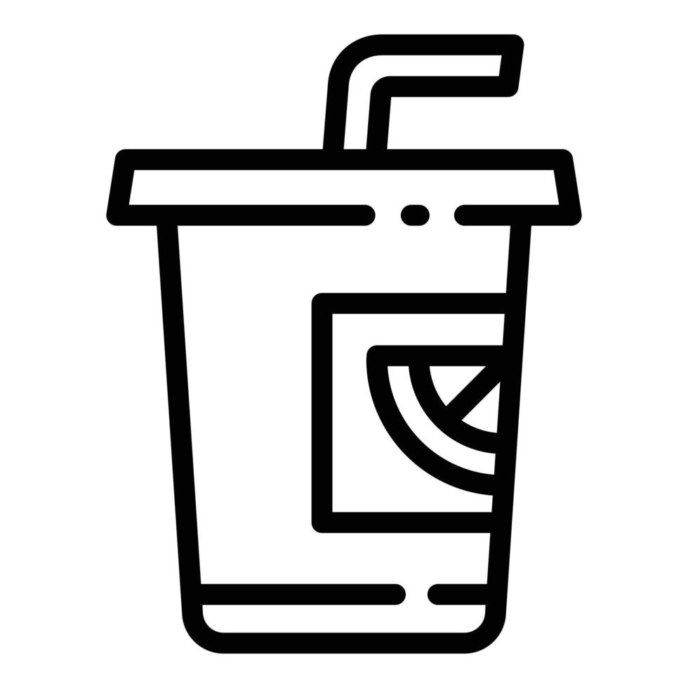 Fruit smoothie icon, outline style vector