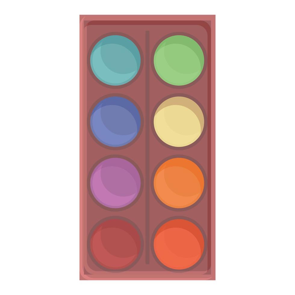 icono de acuarelas vector de dibujos animados. paleta de pintura