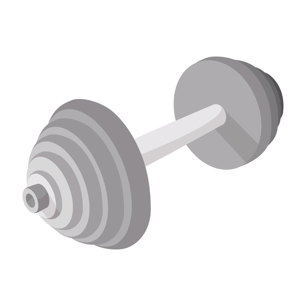 Barbell cartoon icon vector