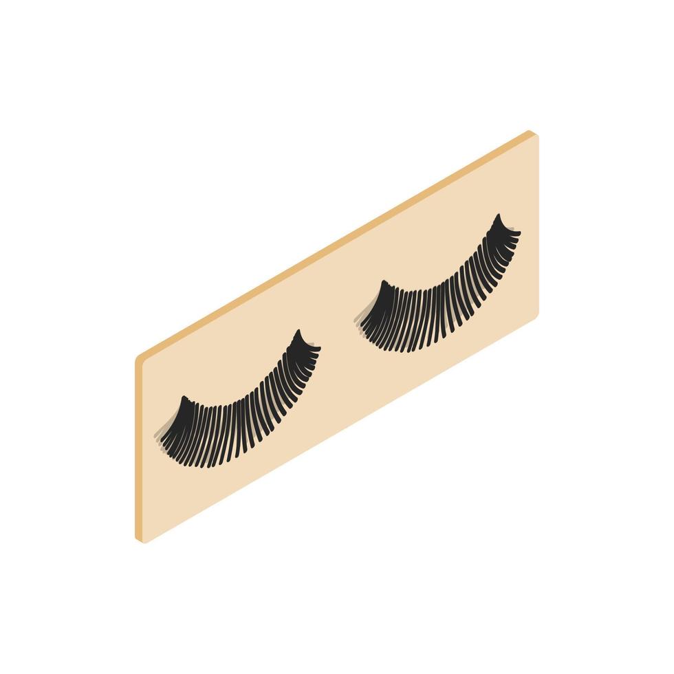 False eyelashes icon, isometric 3d style vector