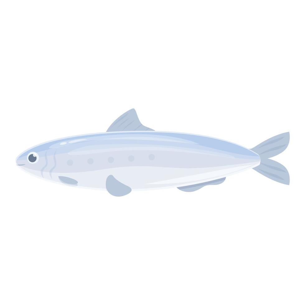 vector de dibujos animados de icono de sardina de mar. pescados y mariscos