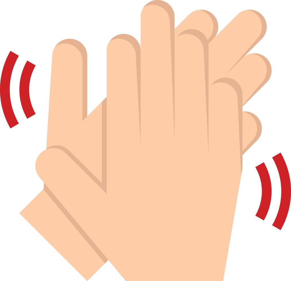 clap hand music musical instrument - flat icon vector