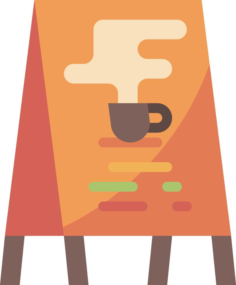 sign coffee cafe restaurant - flat icon vector