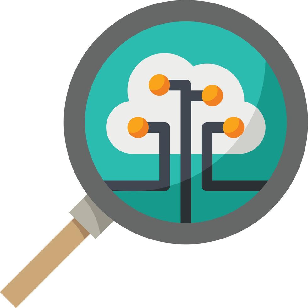 search algorithm ai artificial intelligence - flat icon 14360601 Vector ...