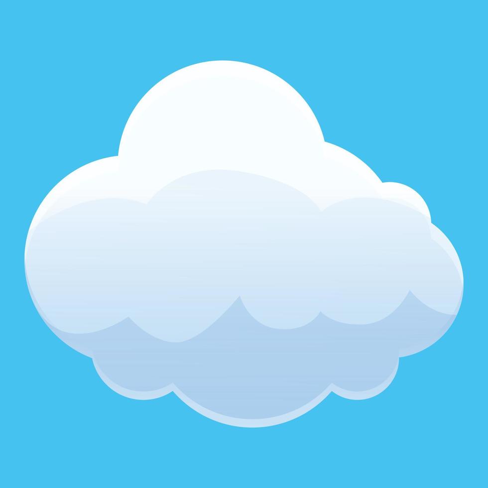 icono de nube de viento, estilo de dibujos animados vector