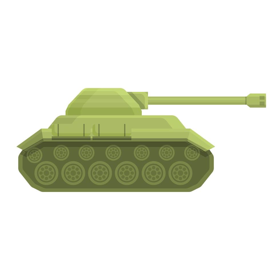 vector de dibujos animados de icono de tanque de artillería. Ejército militar