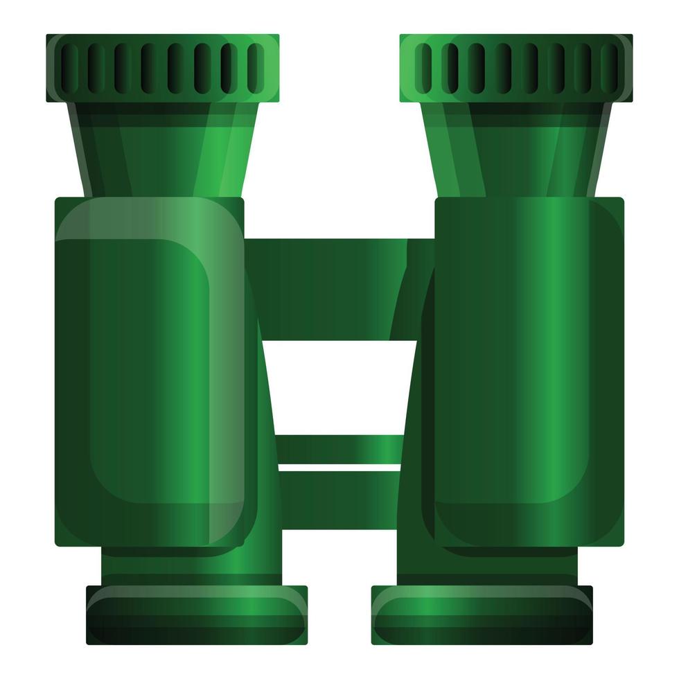 Hunter binocular icon, cartoon style vector