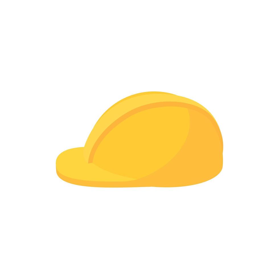 Construction helmet icon, cartoon style vector