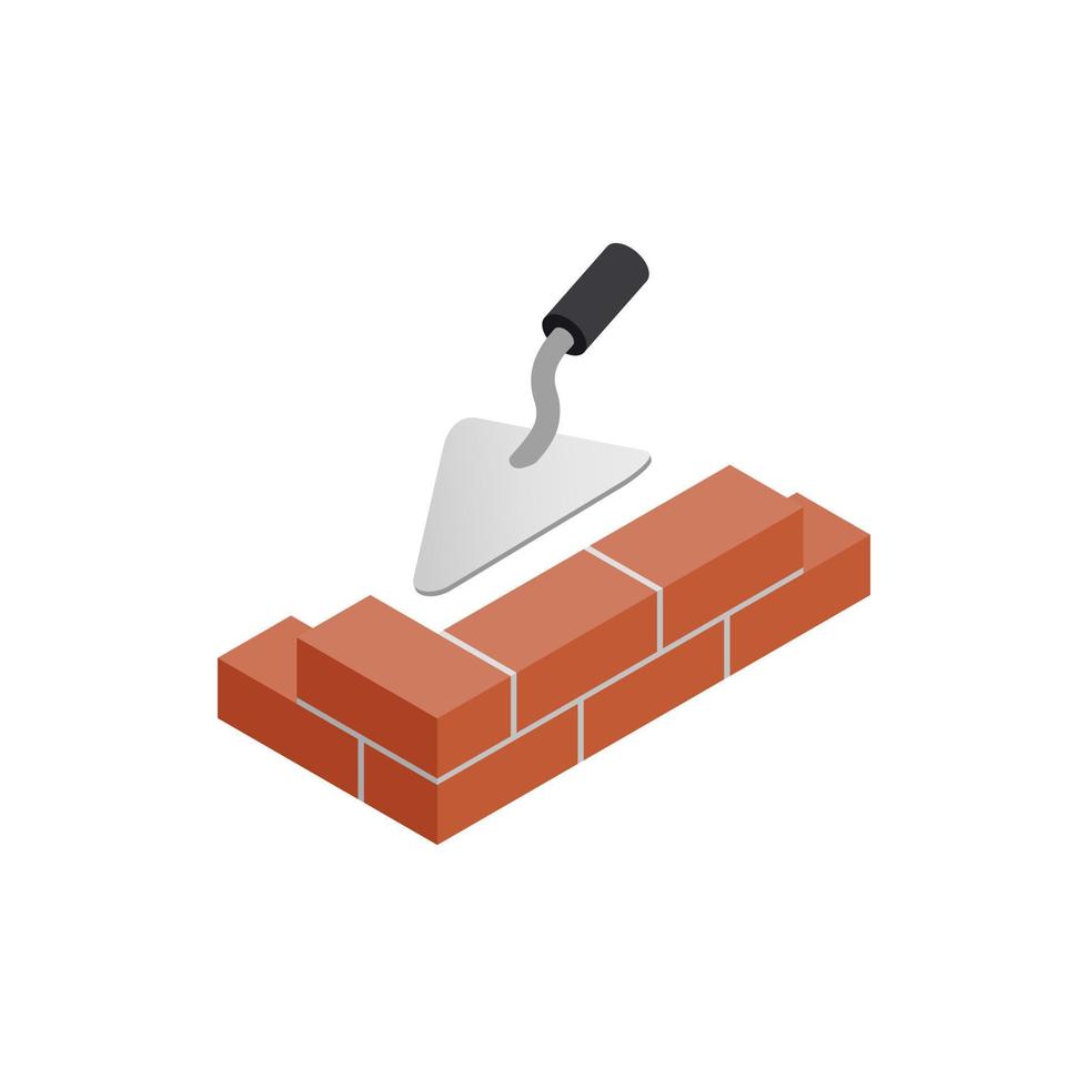 Brickwork and building trowel icon vector