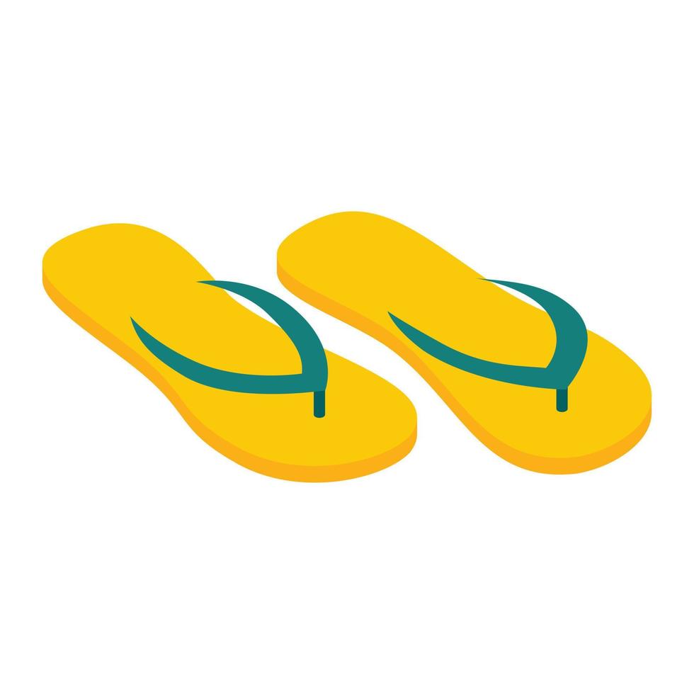Flip flops isometric 3d icon vector