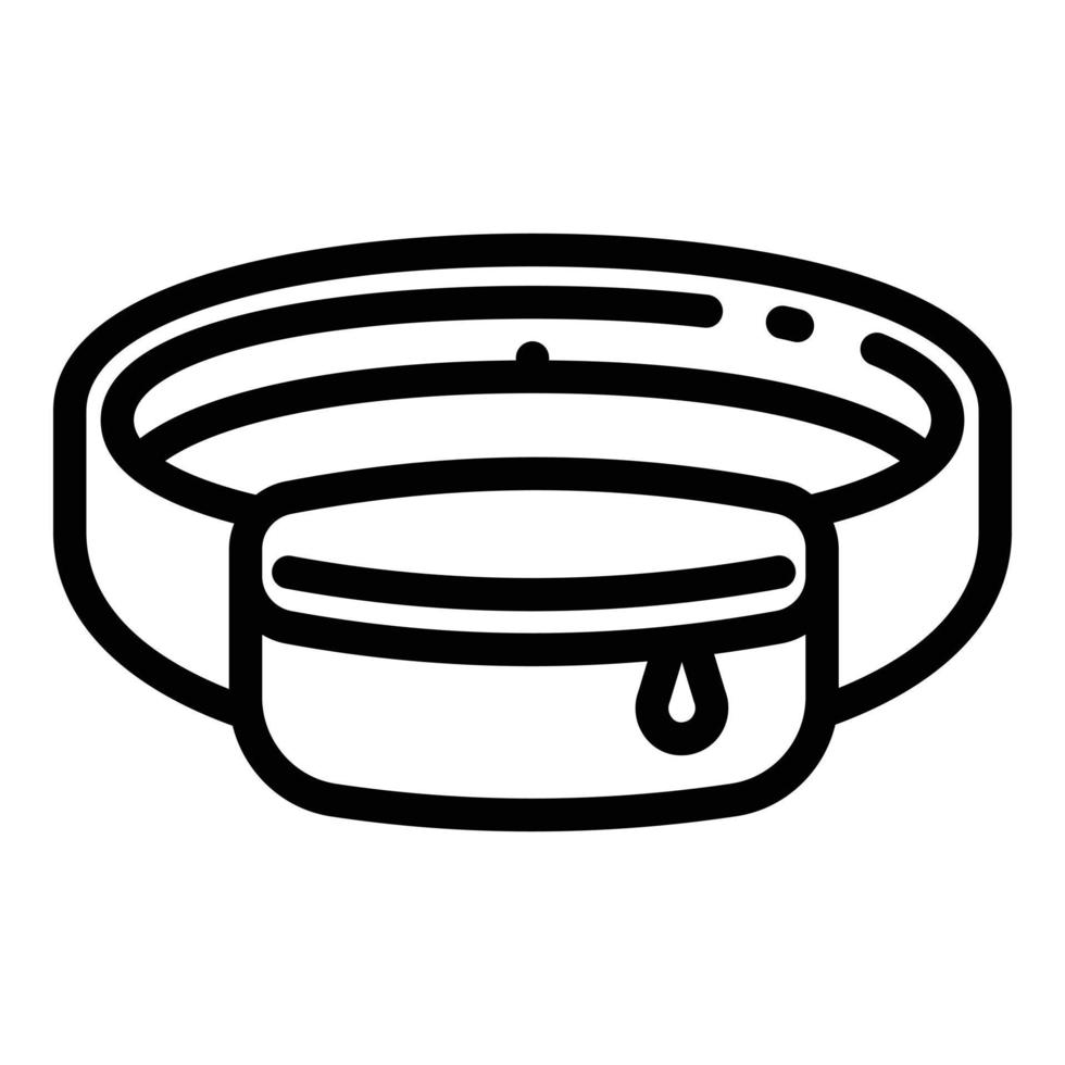 Belt bag icon, outline style vector