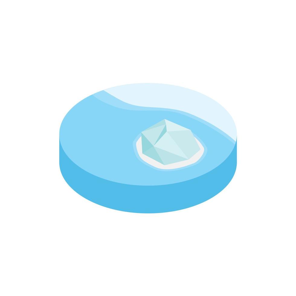 iceberg en la Antártida icono isométrico 3d vector