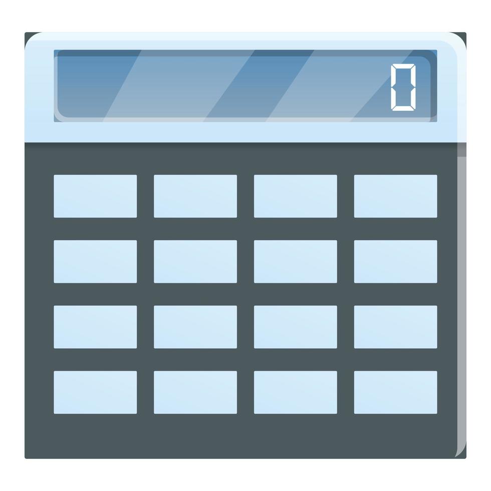 Math calculator icon, cartoon style vector