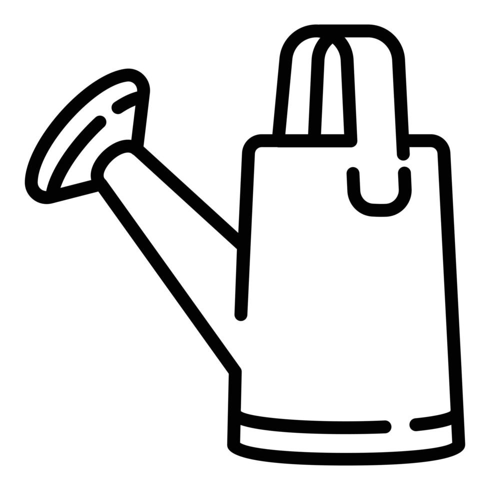 Garden watering can icon, outline style vector