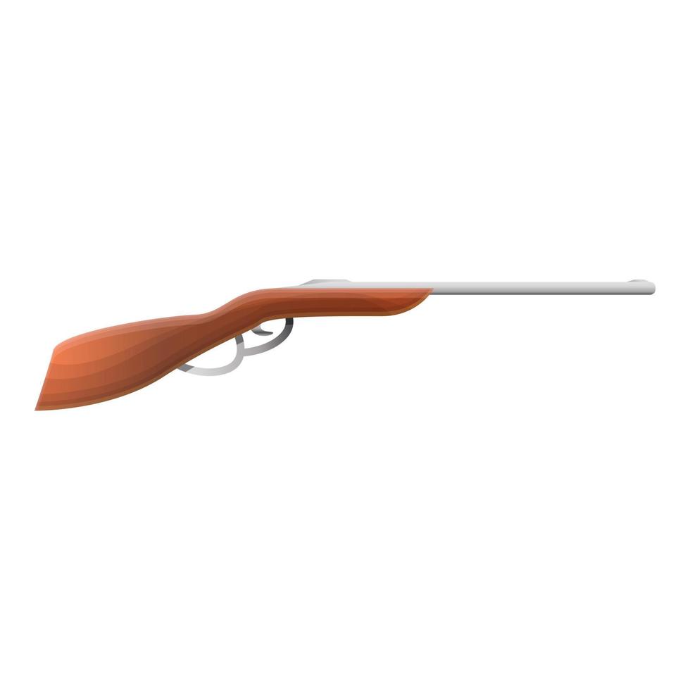 Old hunting rifle icon, cartoon style vector