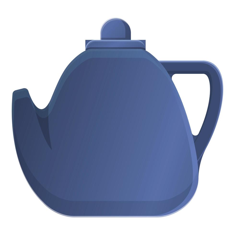 Tea pot icon, cartoon style vector