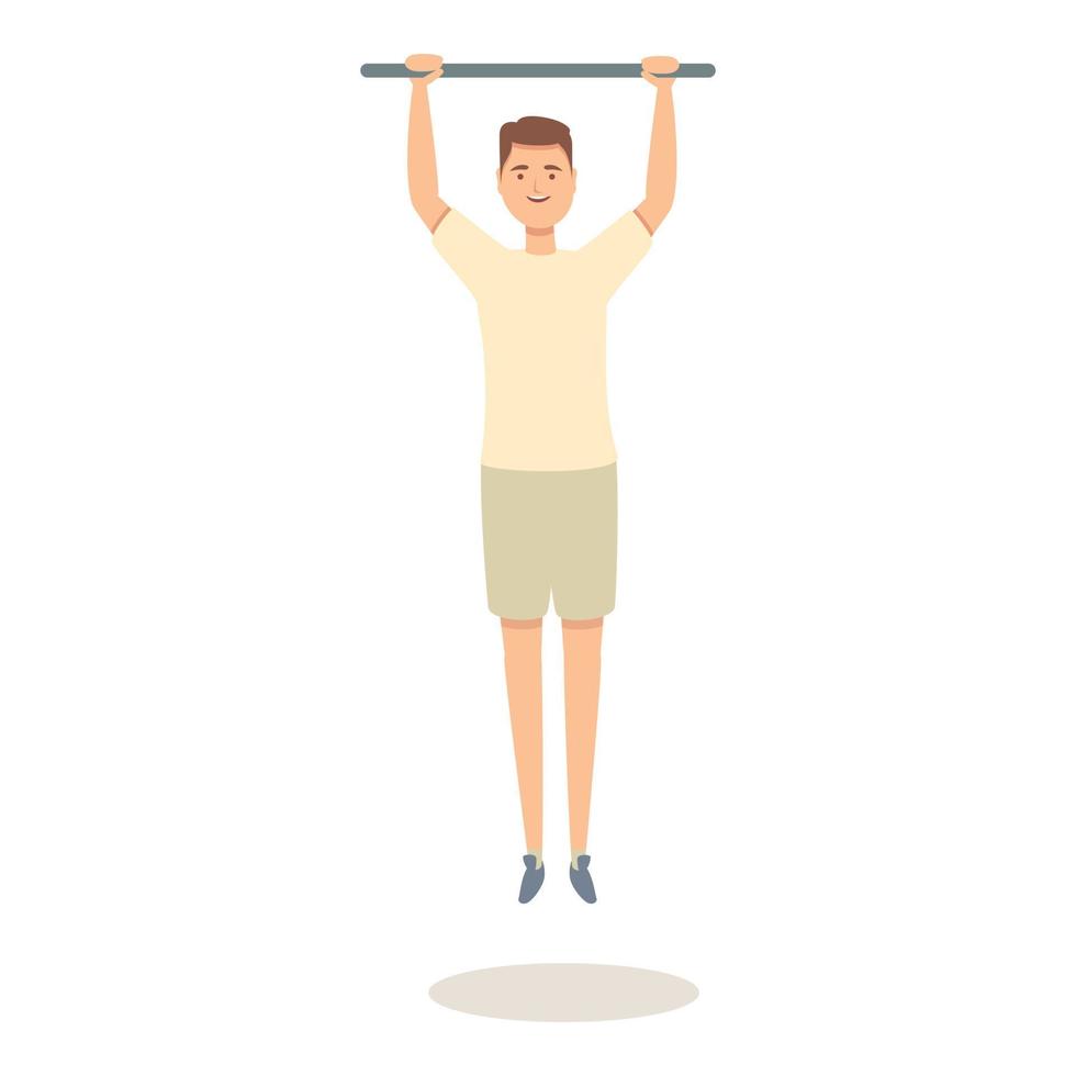 Training horizontal bar icon cartoon vector. Family sport vector