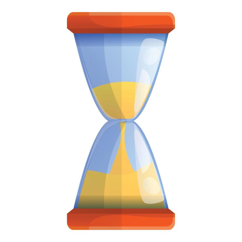 Hourglass icon, cartoon style vector