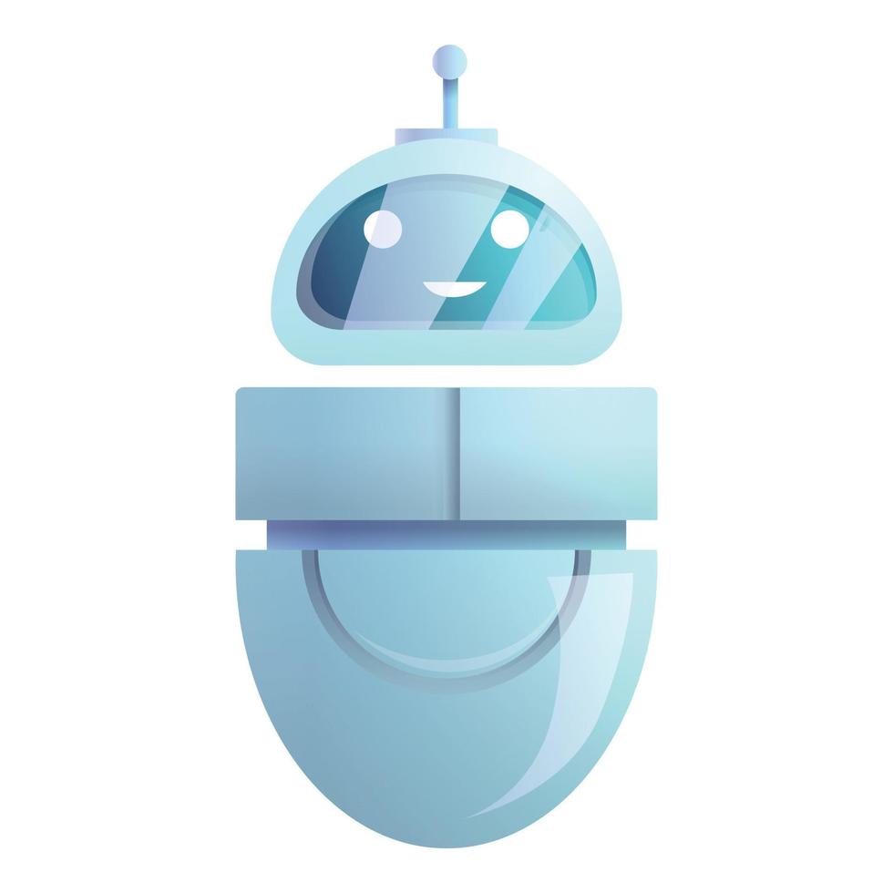 Smartphone chatbot icon, cartoon style vector