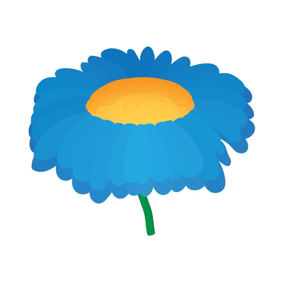 Chrysanthemum icon, cartoon style vector