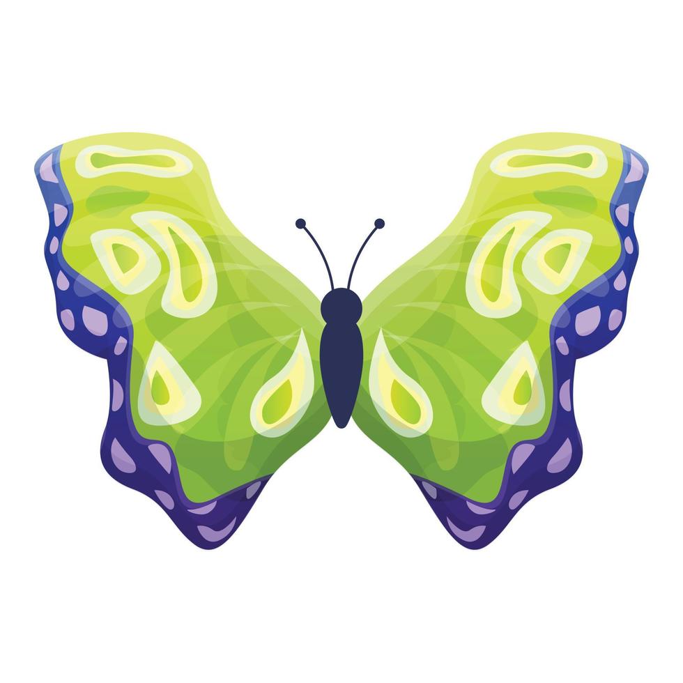 icono de mariposa voladora, estilo de dibujos animados vector