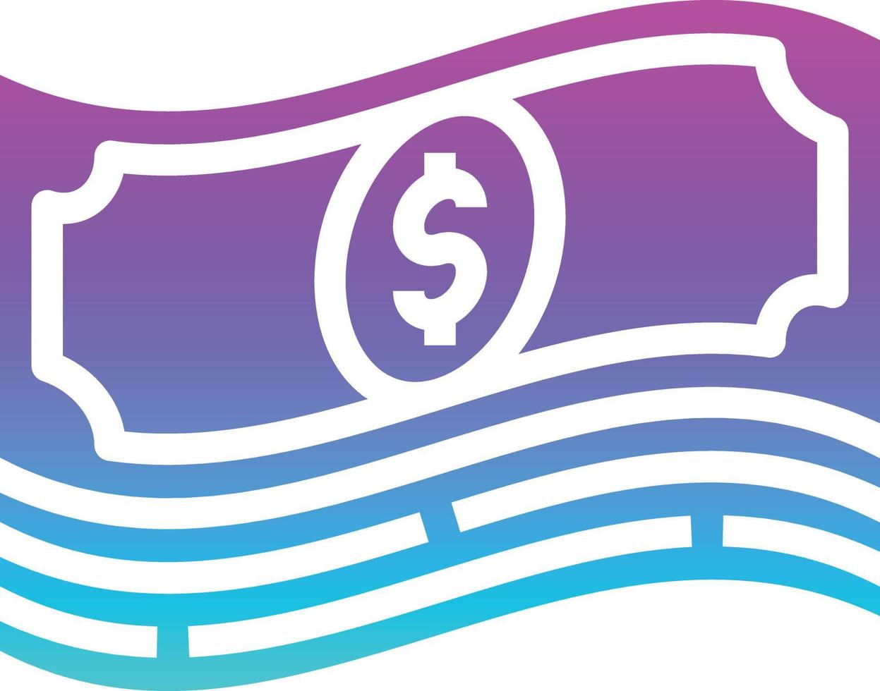 cash money salary investment - gradient solid icon vector