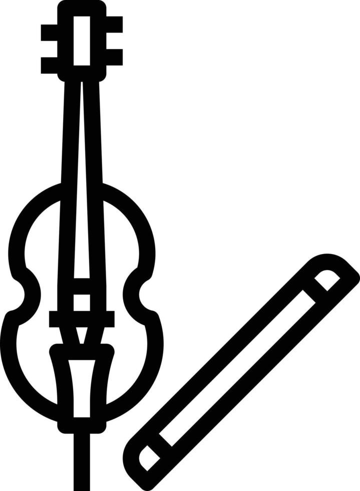 instrumento musical de violonchelo - icono de contorno vector