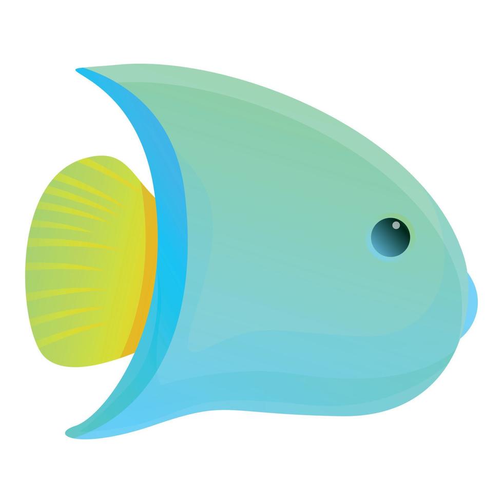 Exotic fish icon, cartoon style vector